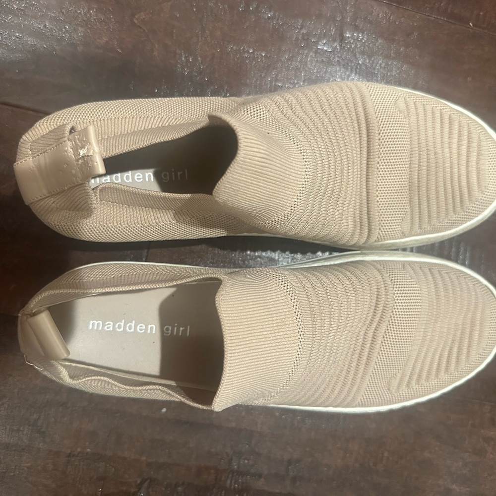 Madden Girl Beige Slip-On Shoes